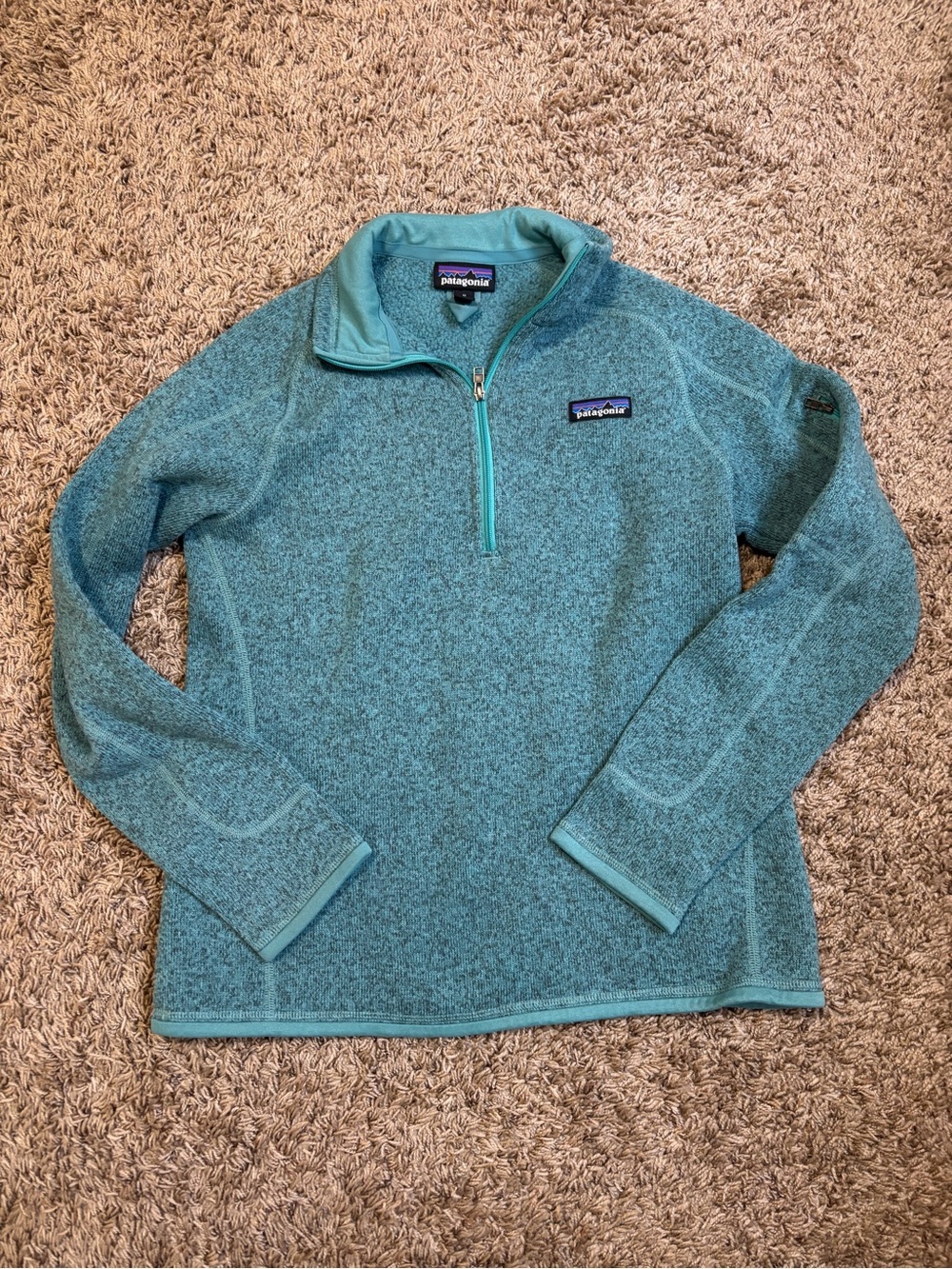 Patagonia Women's Teal quarter -Zip Fleece Pullover